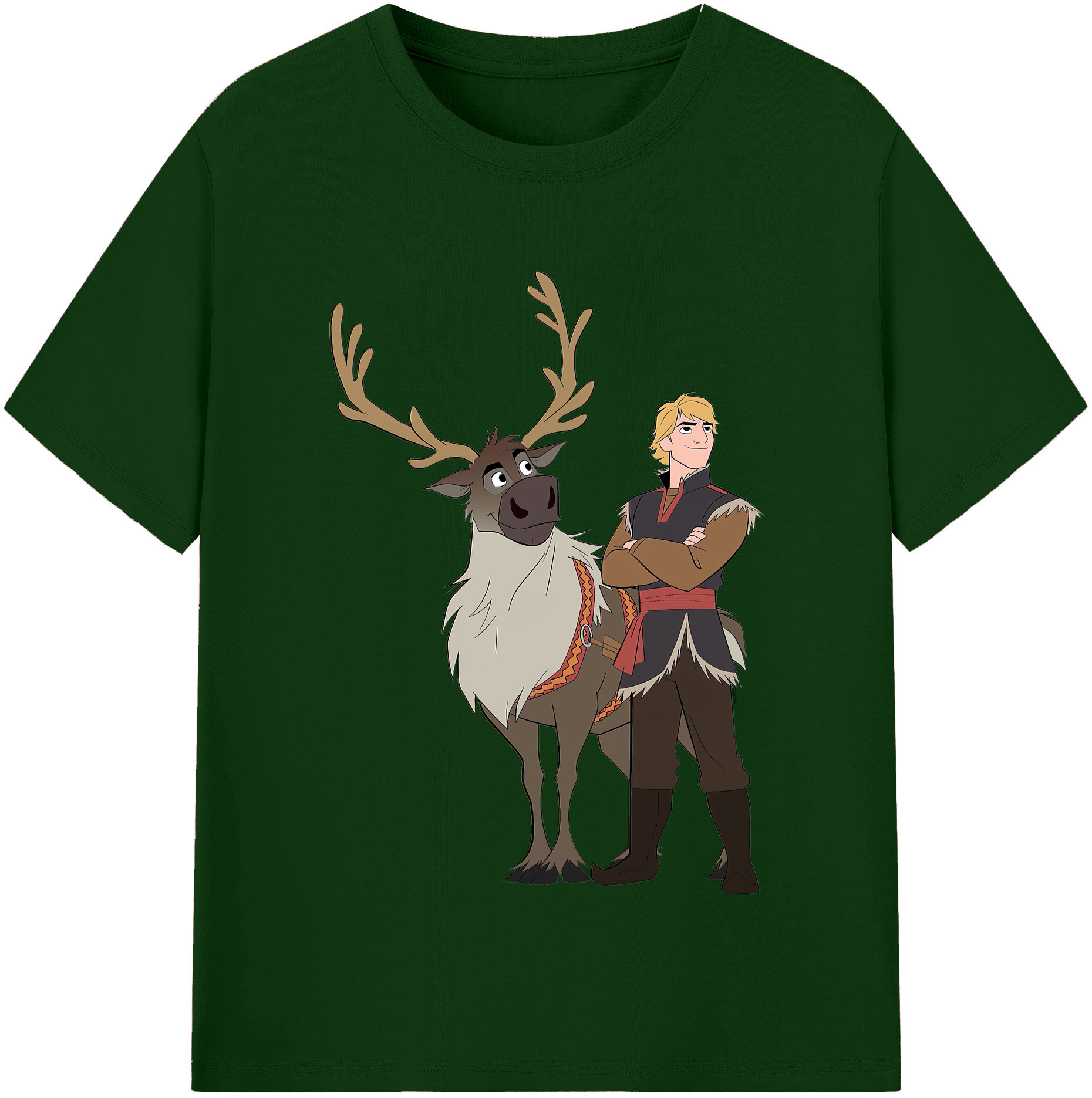 （画像用） アナと雪の女王 アンナ エルサ Frozen Anna Elsa 綿100％半袖Tシャツ（フロントプリント）